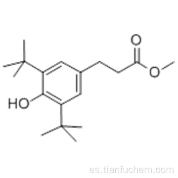 Ácido bencenopropanoico, 3,5-bis (1,1-dimetiletil) -4-hidroxi, éster metílico CAS 6386-38-5